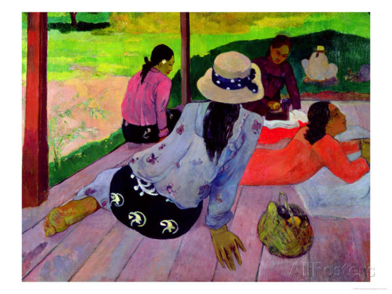 The Siesta 1891 - Paul Gauguin Painting