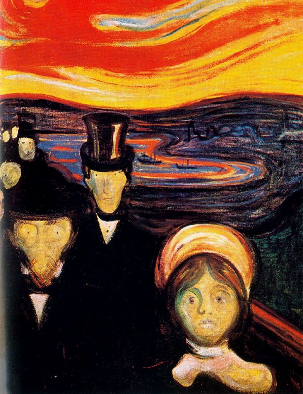 Anxiety, 1894 - Edvard Munch Painting