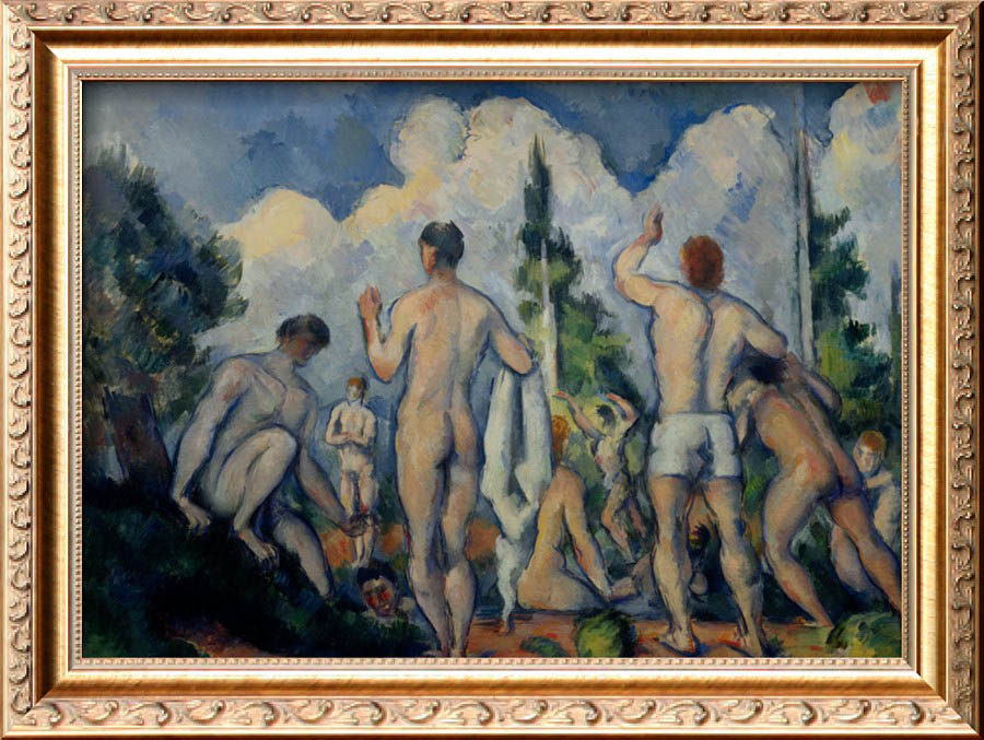 Bathers Large - Paul Cezanne Painting
