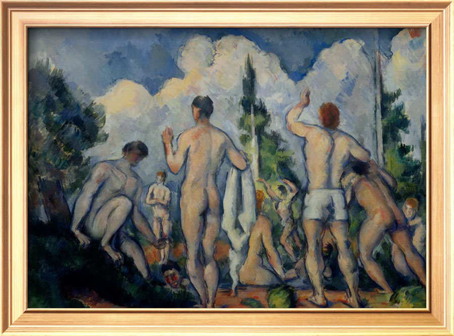 Bathers Large - Paul Cezanne Painting