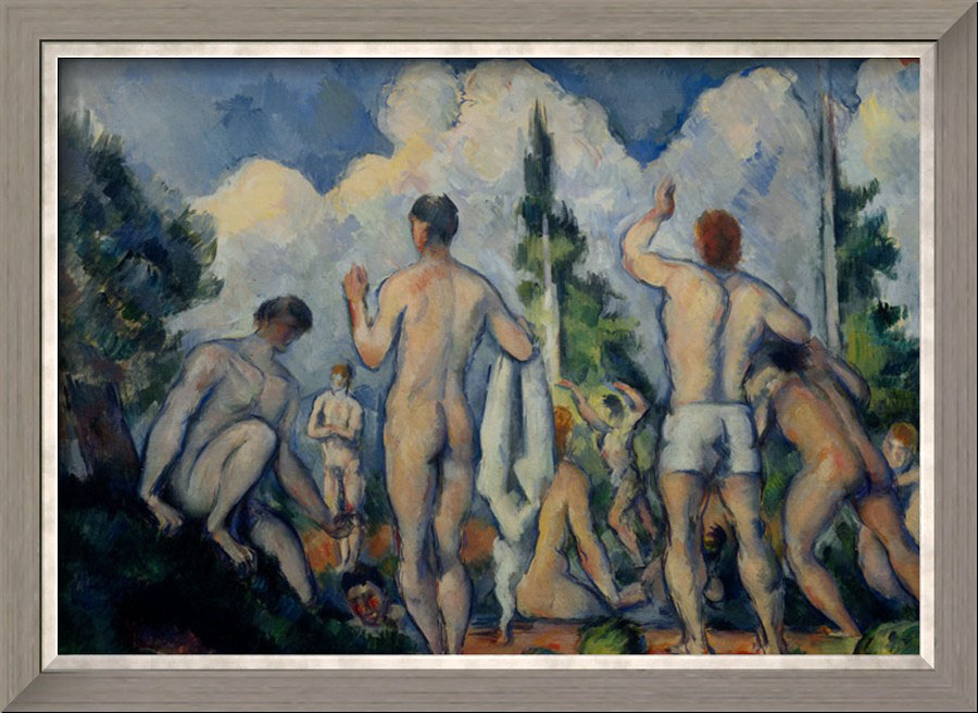 Bathers Large - Paul Cezanne Painting