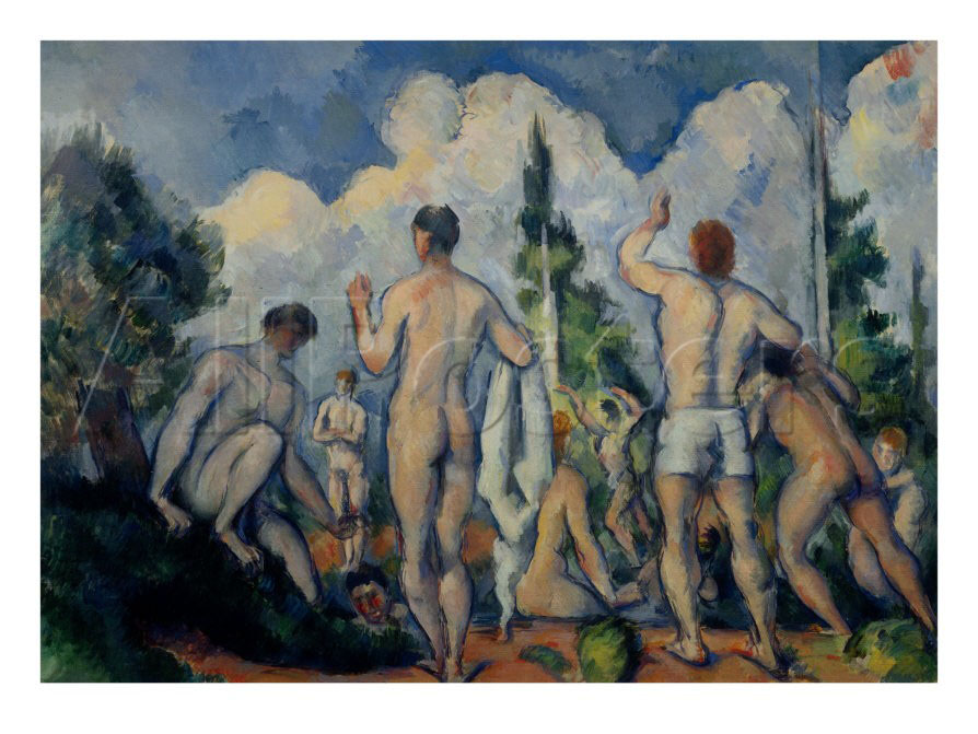 Bathers Large - Paul Cezanne Painting