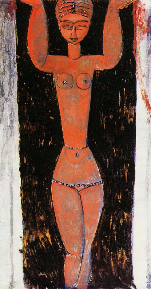 Caryatid - Amedeo Modigliani Paintings