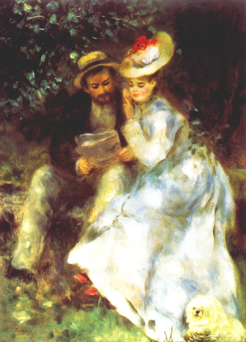 Confidences - Pierre-Auguste Renoir painting on canvas