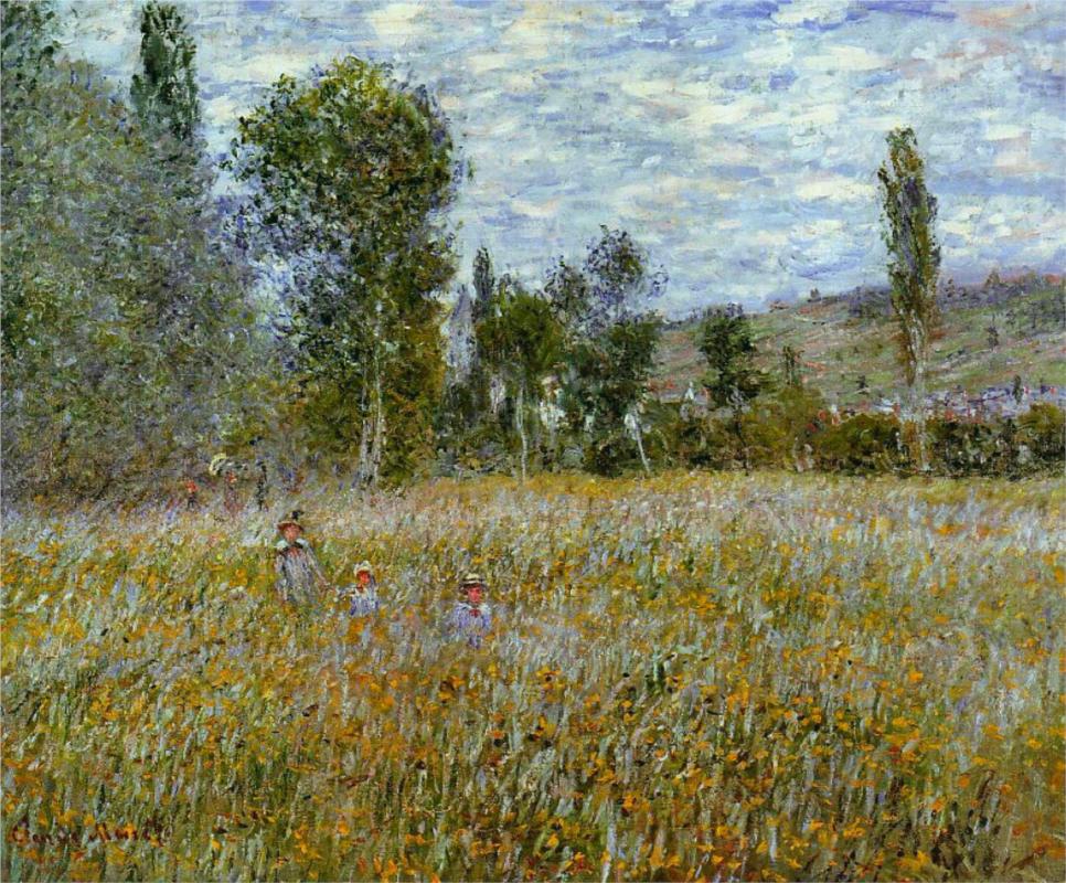 Meadow - Claude Monet Paintings