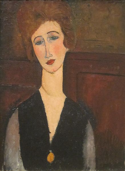 Portrait of a Woman - Amedeo Modigliani Paintings with stretched and framed