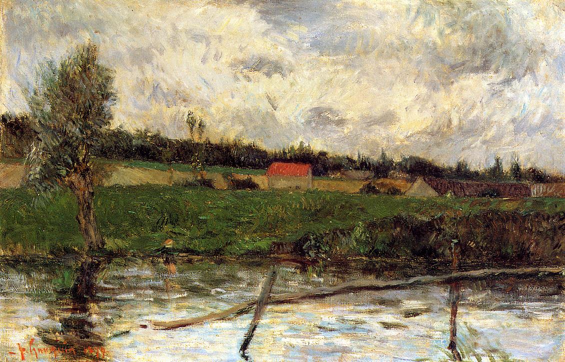 Riverside - Paul Gauguin Painting