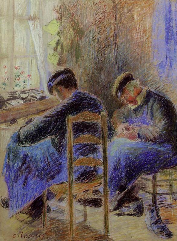 Shoemakers - Camille Pissarro Paintings