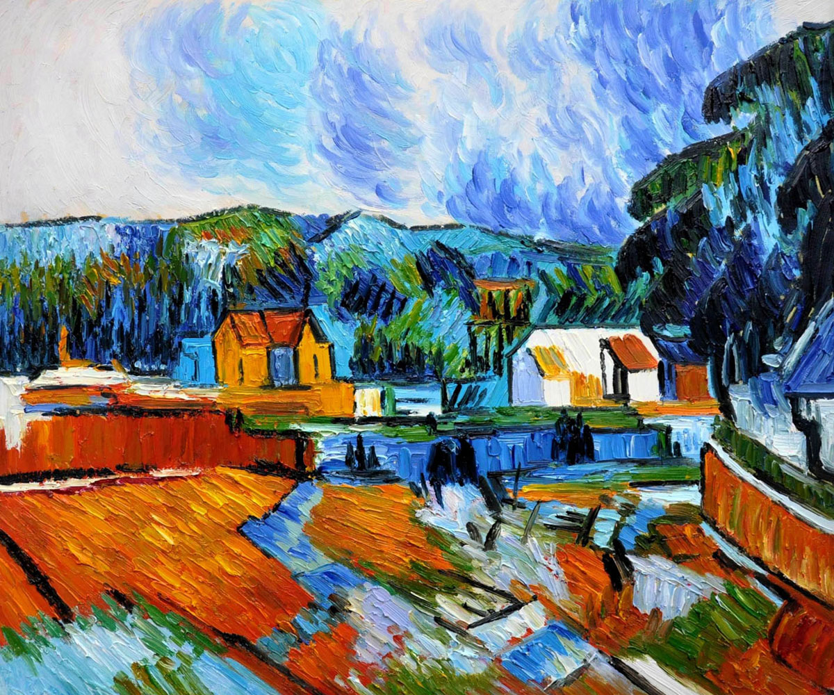 Uferlandschaft - Paul Cezanne Painting